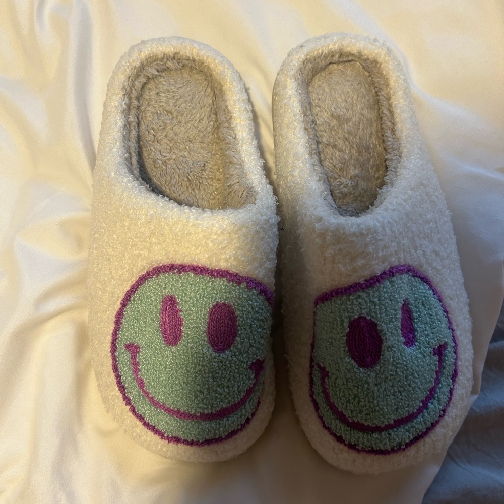 Smiley face slippers